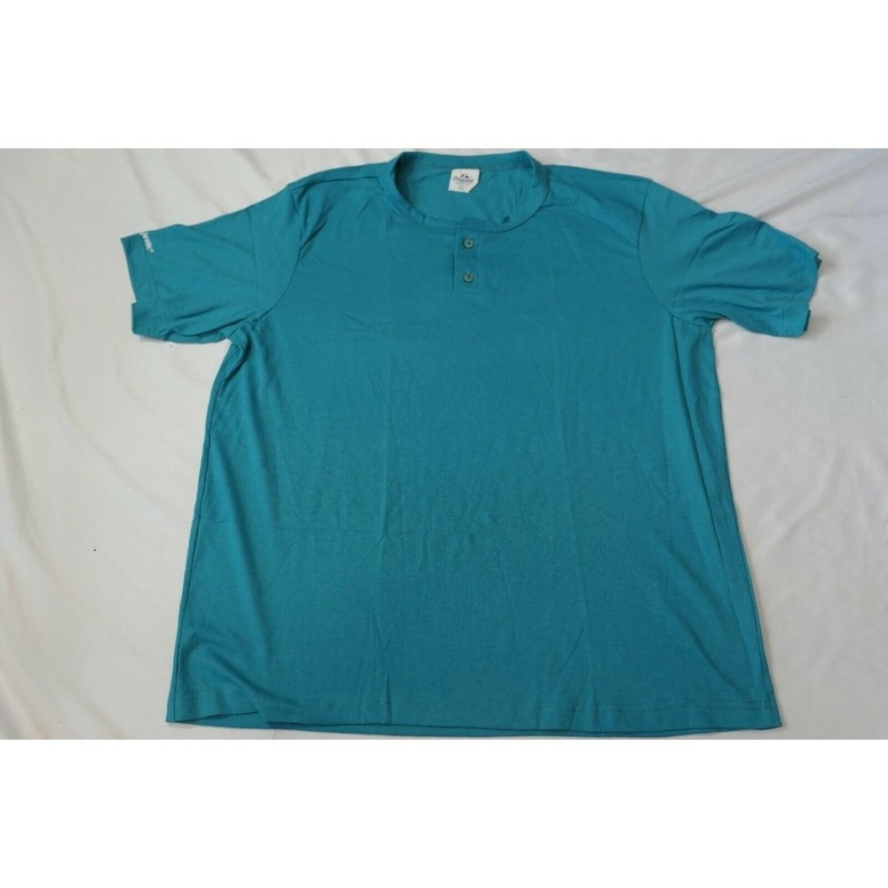 NEW OLD STOCK Vtg 90s MAJESTIC Mens 2-button Jersey Shirt #0080 XXL Teal 50/50